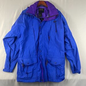 Helly Hanson Jacket SZ M‎ Waterproof Breathable VTG 90s Blue Helly-Tech Hydrofil